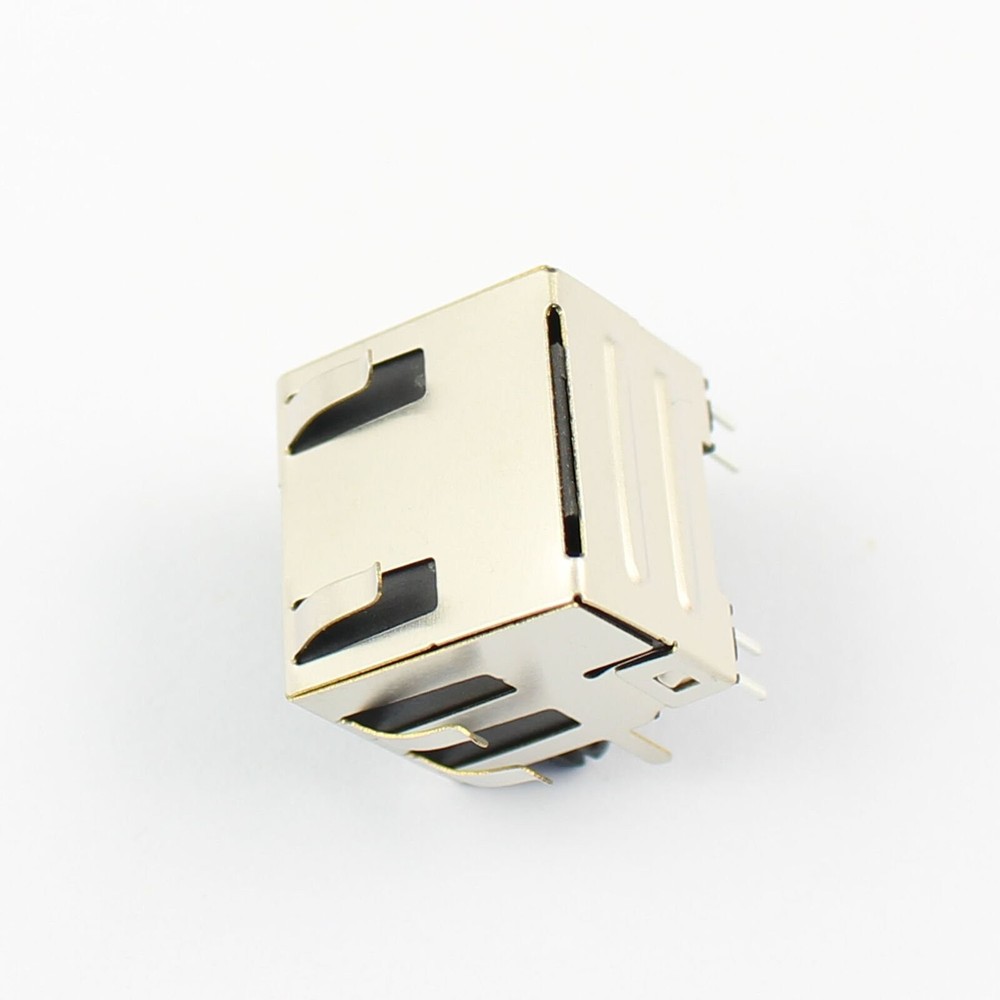 5Pcs RJ45 8P8C 8 Pin Shielded PCB Mount Network Socket Connector With LED