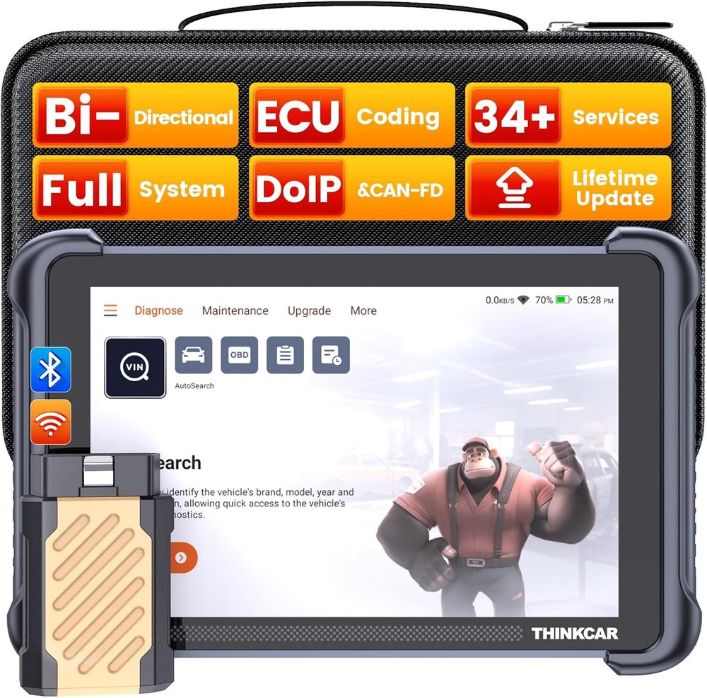 ThinkScan 689BT Bluetooth Car Diagnostic Scanner Tool CANFD & DOIP Active Test