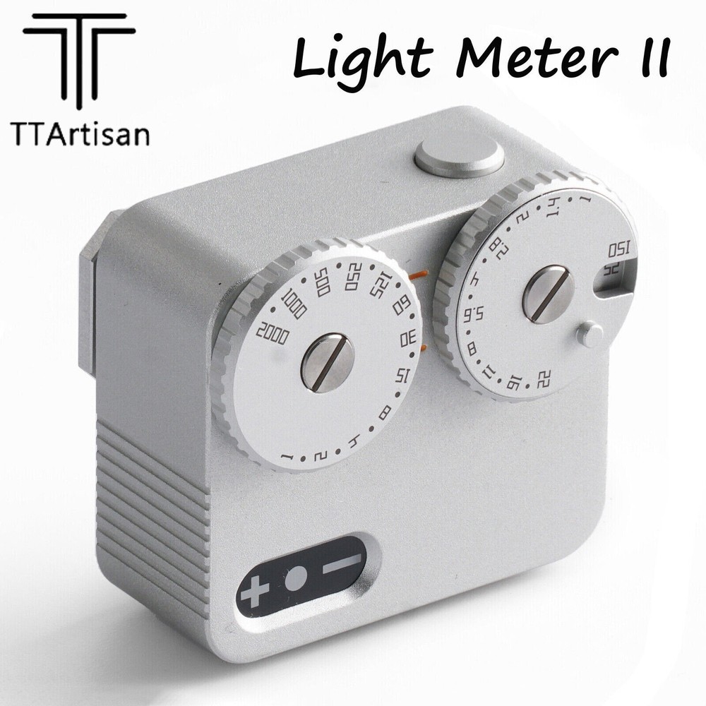 Silver TTArtisan Electronic Mini Camera Light Meter Photometer Set-top 2 Dials