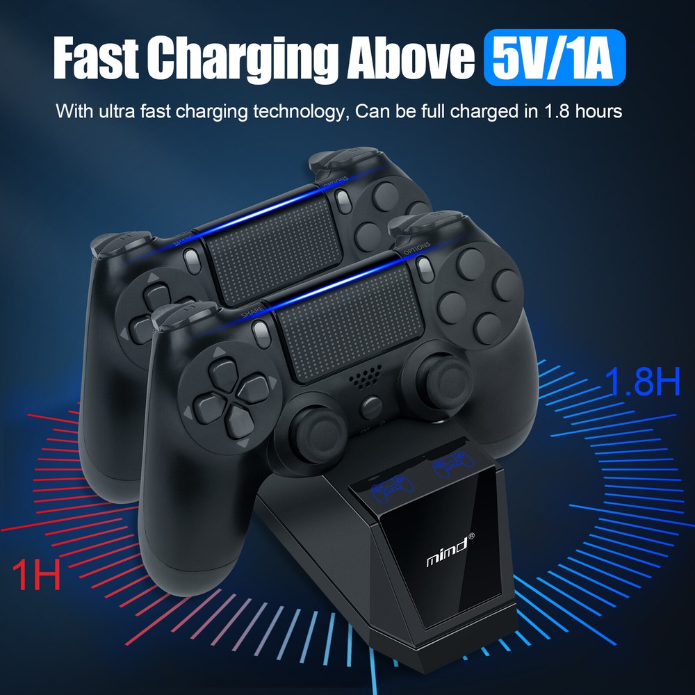 Controller Charging Station Dock for PlayStation 4 PS4 Controller Charger Stand