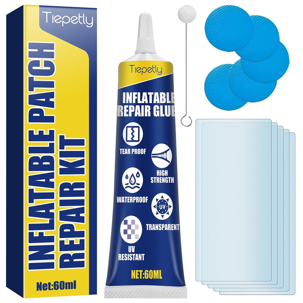 Air Mattress Patch Kit, Waterproof Pool Liner Patch Kit, HighStrength PVC Rep...