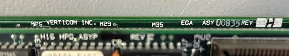 Verticom Inc EGA 8 Bit ISA Board Assembly