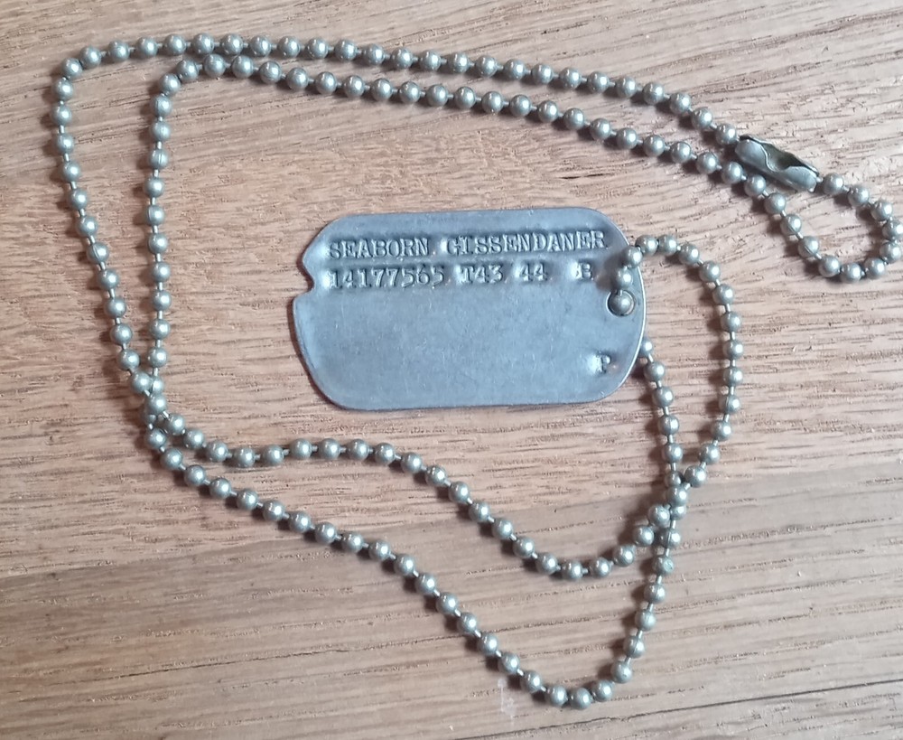 Original WWII Soldier Dog Tag With Chain