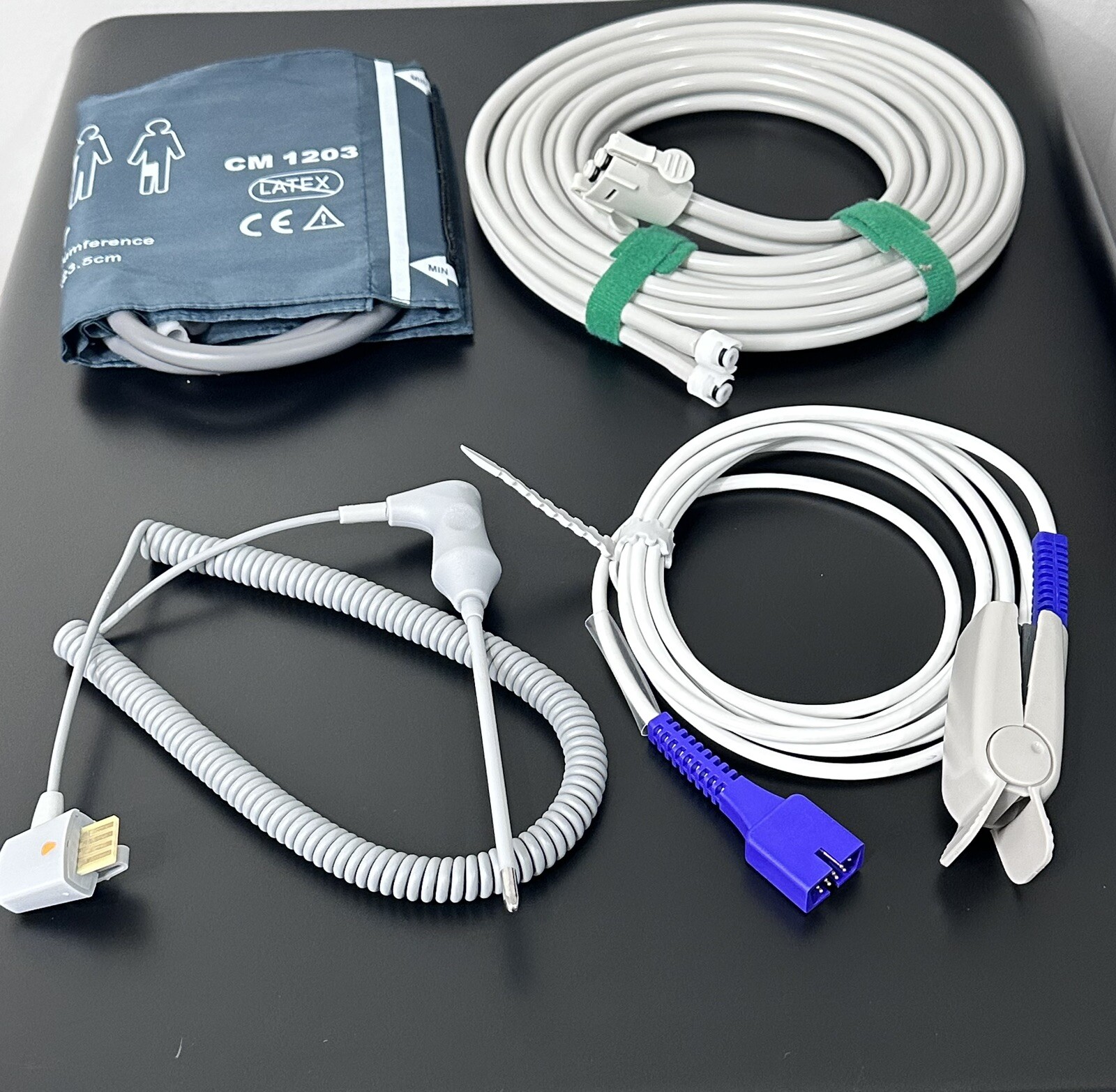 Welch Allyn Accessories Bundle Compatible - Cuff, Hose, SpO2 Nellcor Oximax,Temp