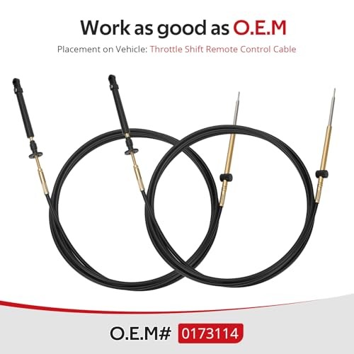 0173114 2 Pcs Throttle Shift Remote Control Cable Compatible with Johnson
