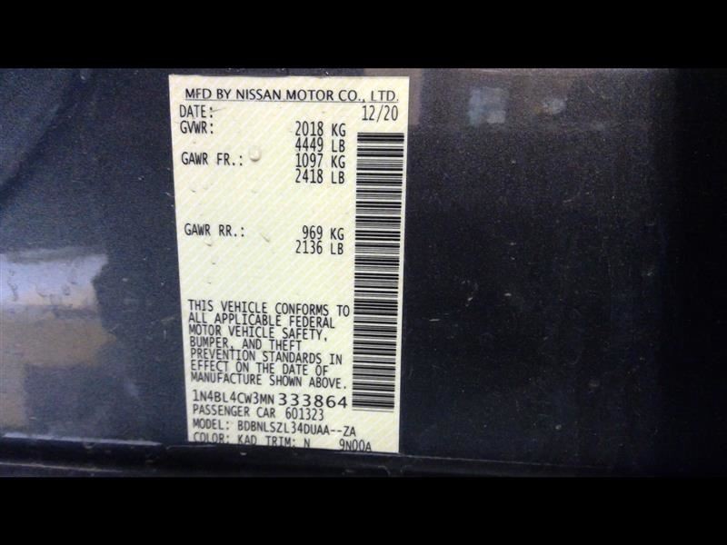 ALTIMA 2021 Speedometer 360906