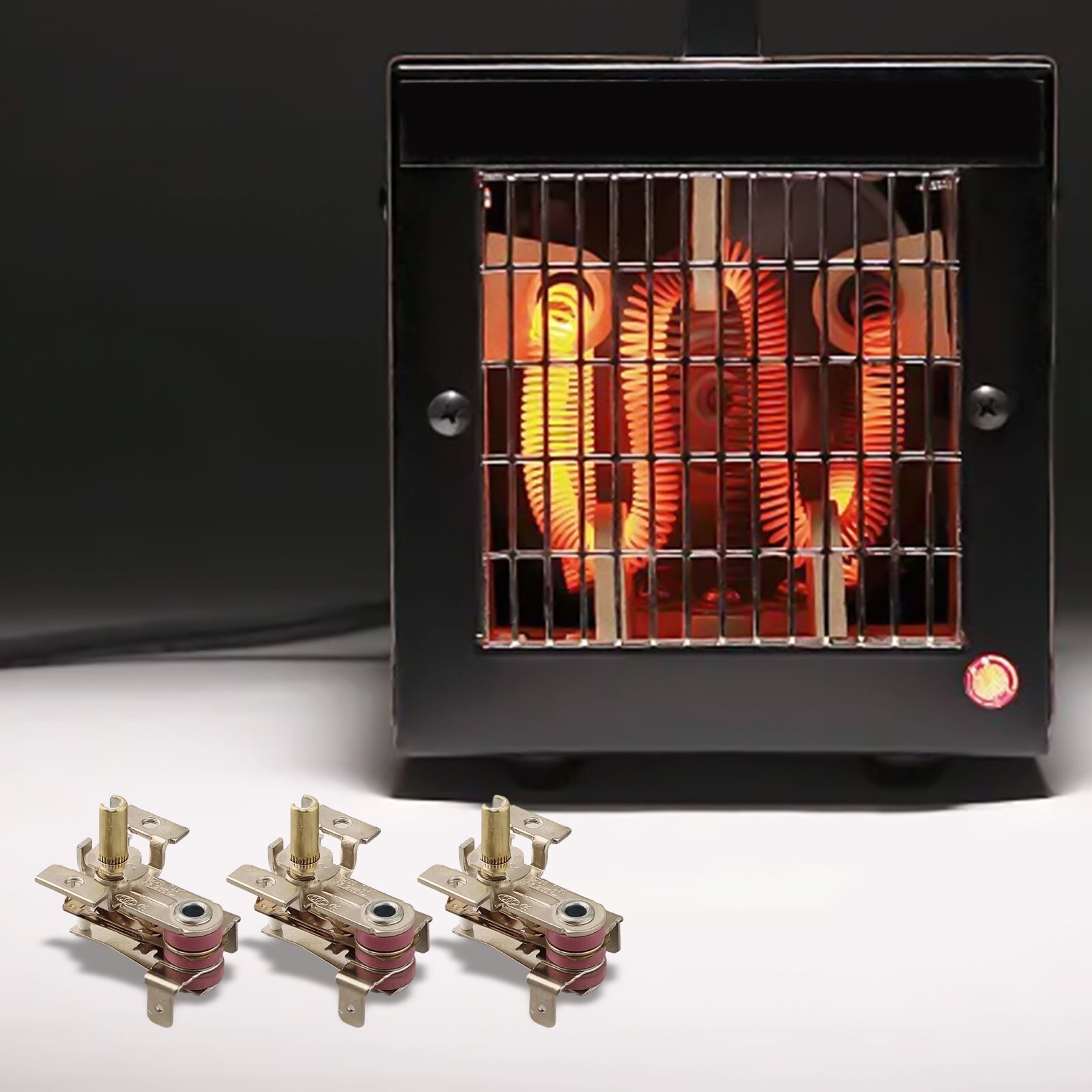 3pcs Adjustable Thermostat Temperature Switch AC 250V 16A for Electric Heater