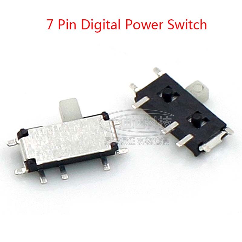 Micro Slide Switch 7 Pin Digital Power Switch Vertical Microswitch 1.5mm Handle