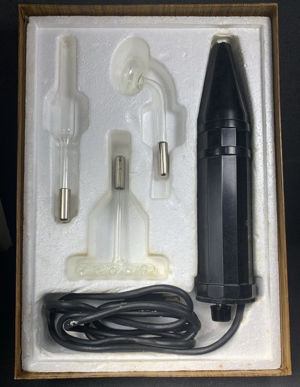 Master Violet Ray High Frequency Unit & Attachments(3) WORKS! Original Receipt!