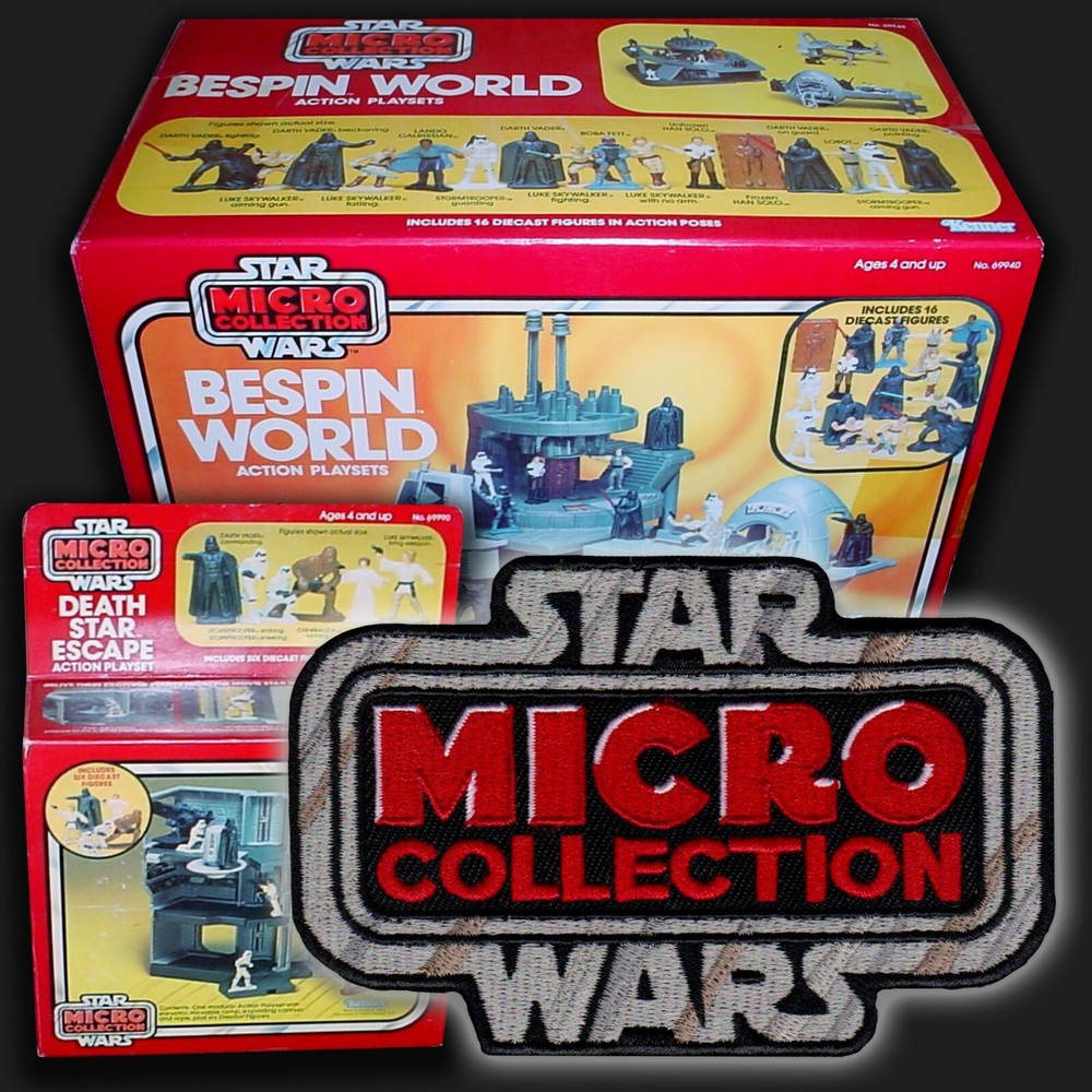 Kenner Star Wars "Micro Collection" toy logo 4" embroidered patch