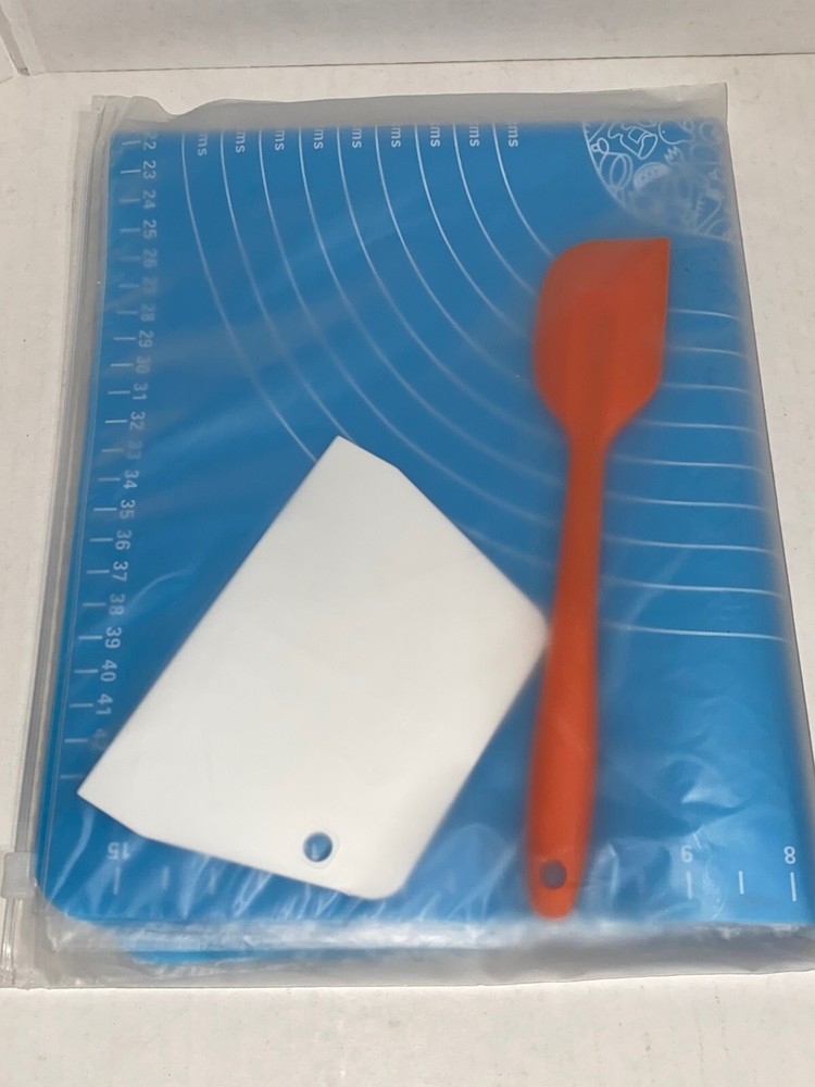 Large Silicone Baking Mat with Measurements & Scraper & Spatula
