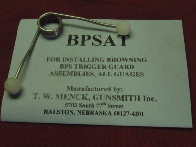 Tom Menck Browning Pump Shotgun Trigger Guard Installation Tool BPSAT