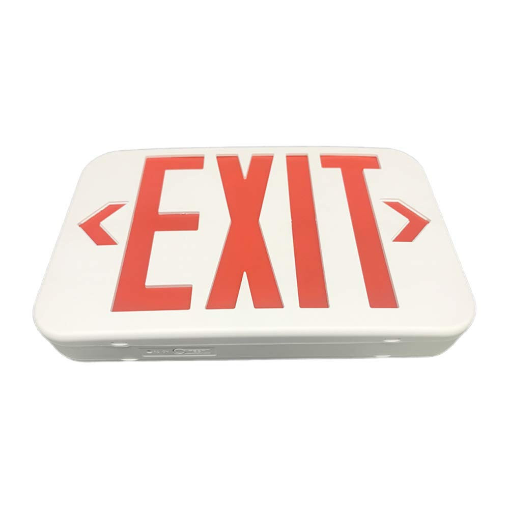 Amazon Commercial LED Emergency Exit Sign, Double Face Exit with Battery Backup