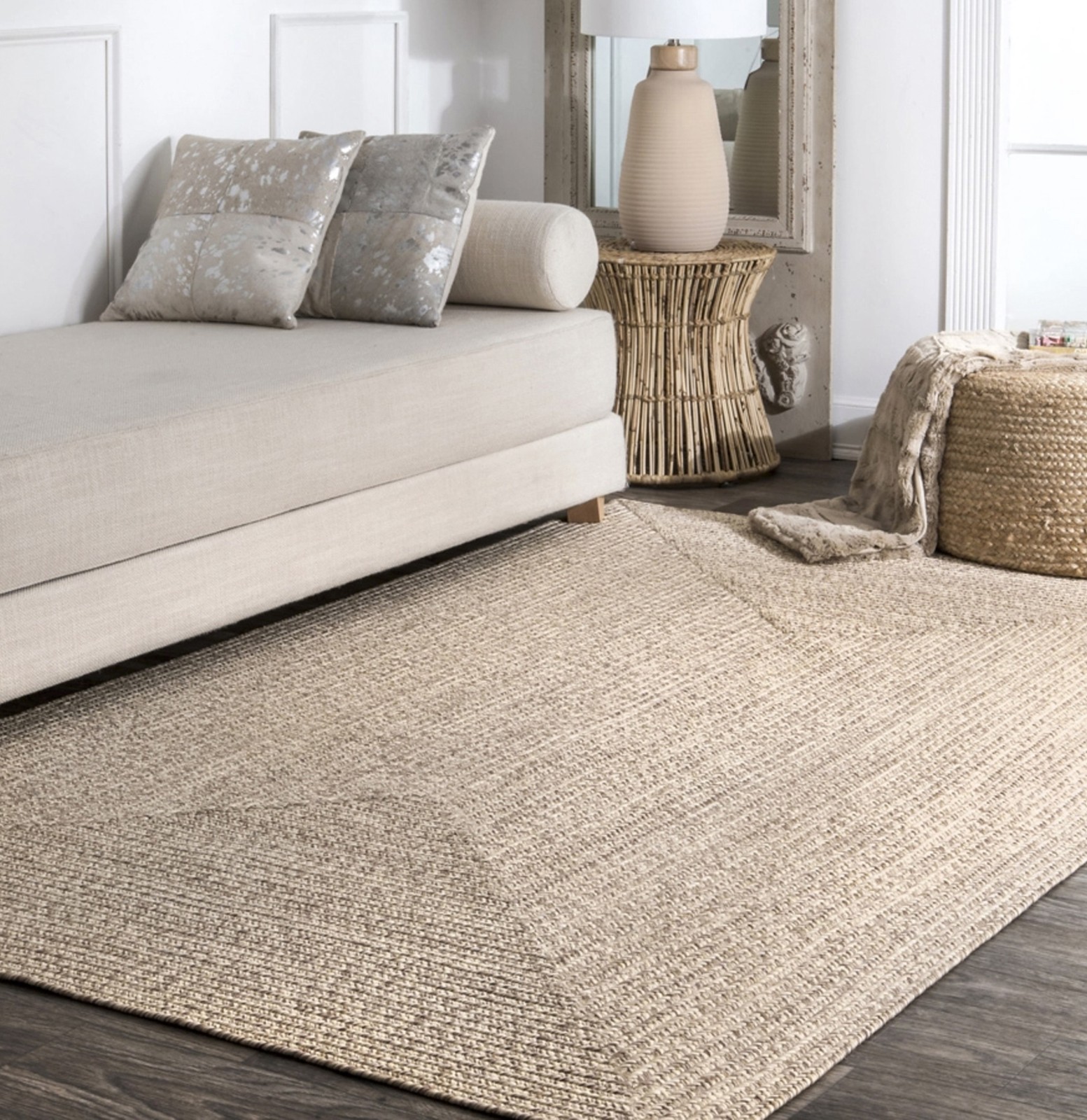 Nuloom Braided Lefebvre 5'x8' Indoor Outdoor Area Rug Tan Waterproof Patio Deck