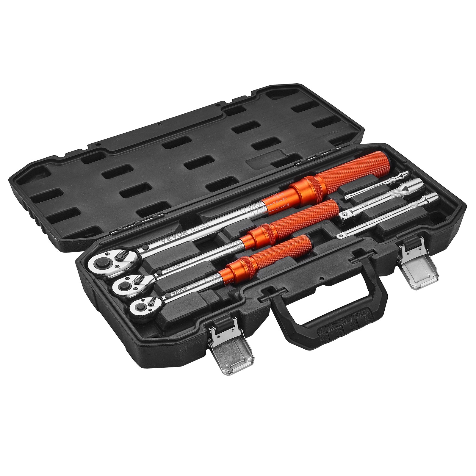 VEVOR Click Torque Wrench Set 3Pcs 1/4 3/8 1/2 In Drive Dual-direction 72-Tooth