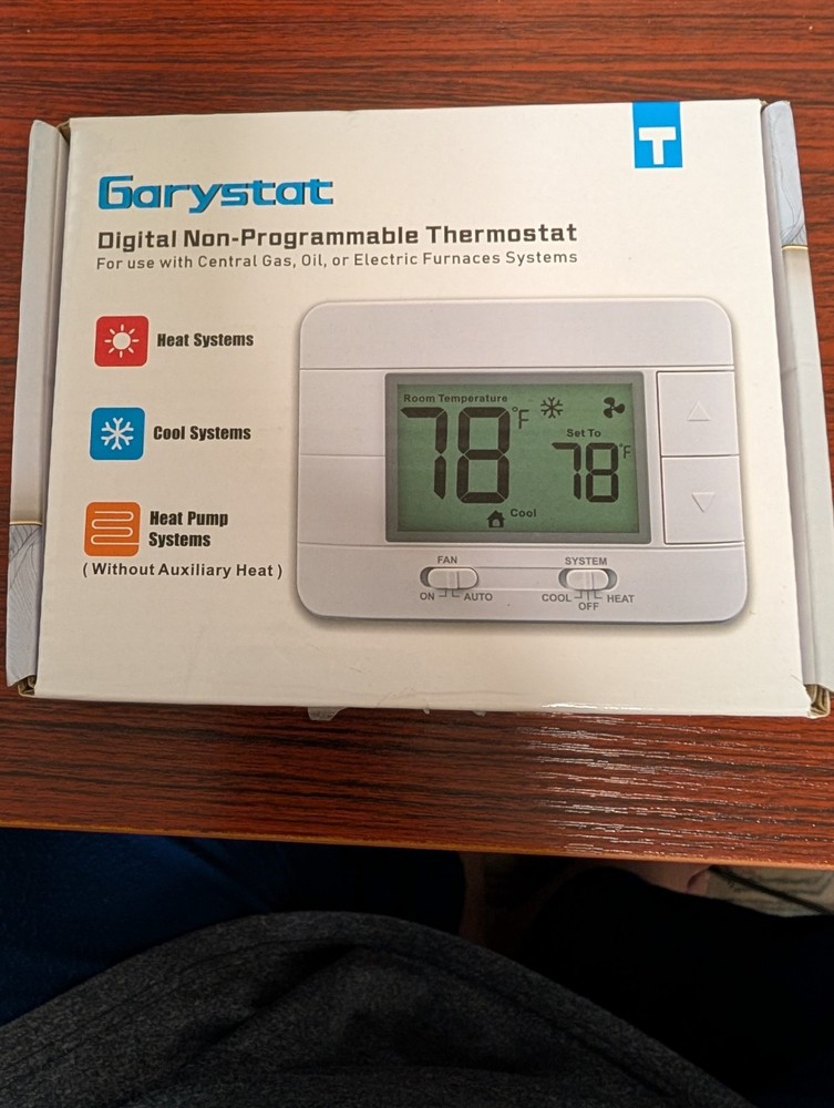 Garystat Single Stage Digital Non-Programable Thermostat  G701 LCD New