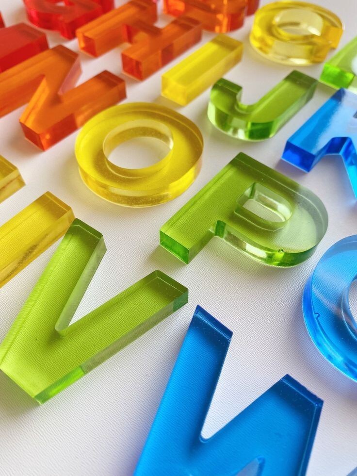 Colorful Letters For DIY Projects