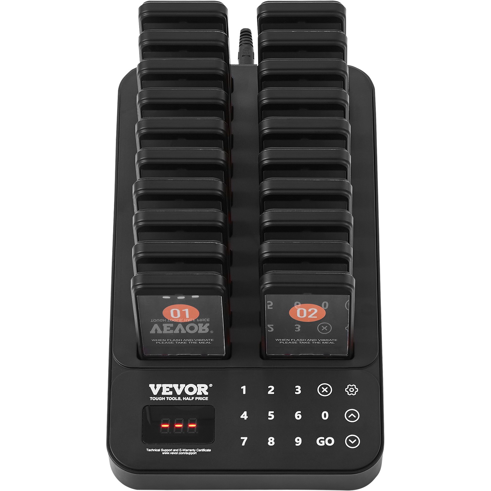 VEVOR Restaurant Wireless Pager System 20 Call Coasters Guest Queuing Calling