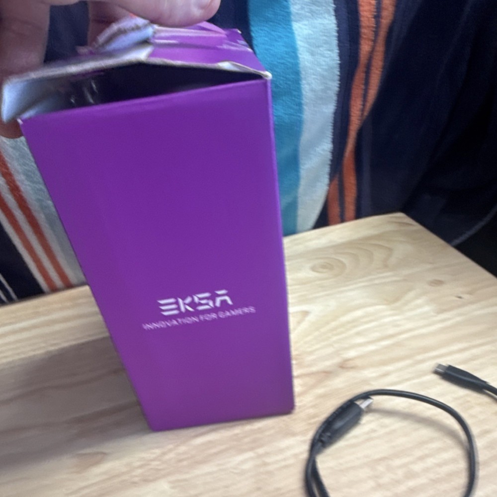 EKSA E1000 WT Wireless Headset, Surround Sound, USB/3.5mm/USB-C, Black