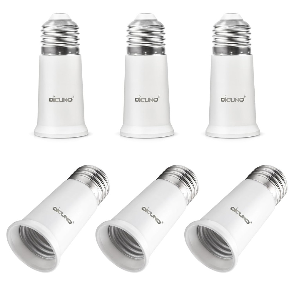 E26 Socket Extender, E26 Standard Medium Base Lamp Bulb Socket Adapter of 5CM/1.