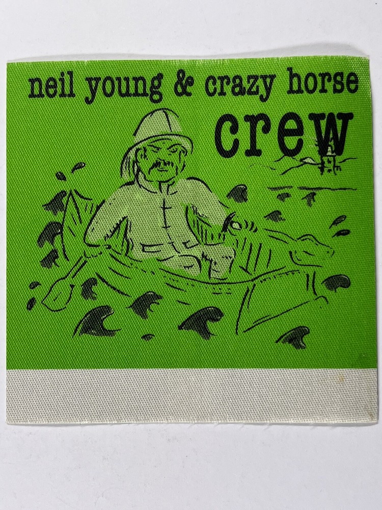 Neil Young And Crazy Horse Backstage Pass Crew Original Cloth Variant Circa 80's