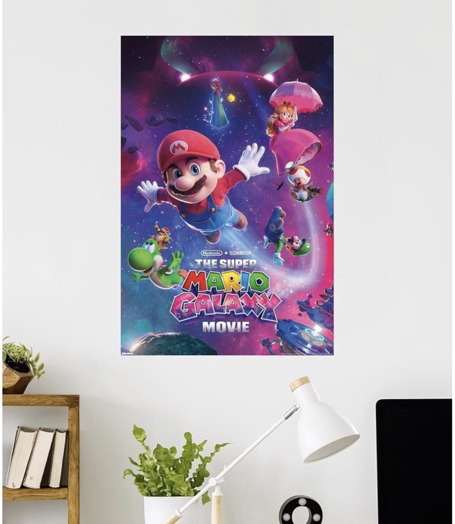 Nintendo 2026 The Super Mario Galaxy Movie Poster 34” X 22.4” Premium Unframed