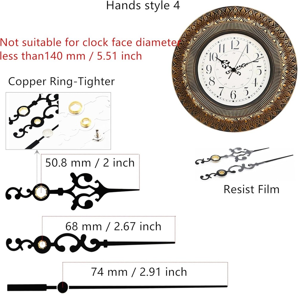 Quartz Clock Movement with Hour Shaft