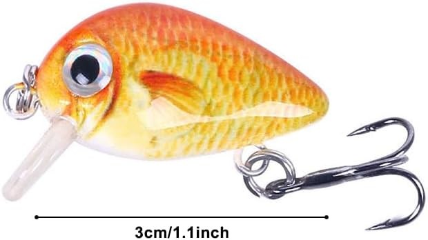 Fishing Lures, ABS Bait Kit Mini Artificial Fish Baits for Small