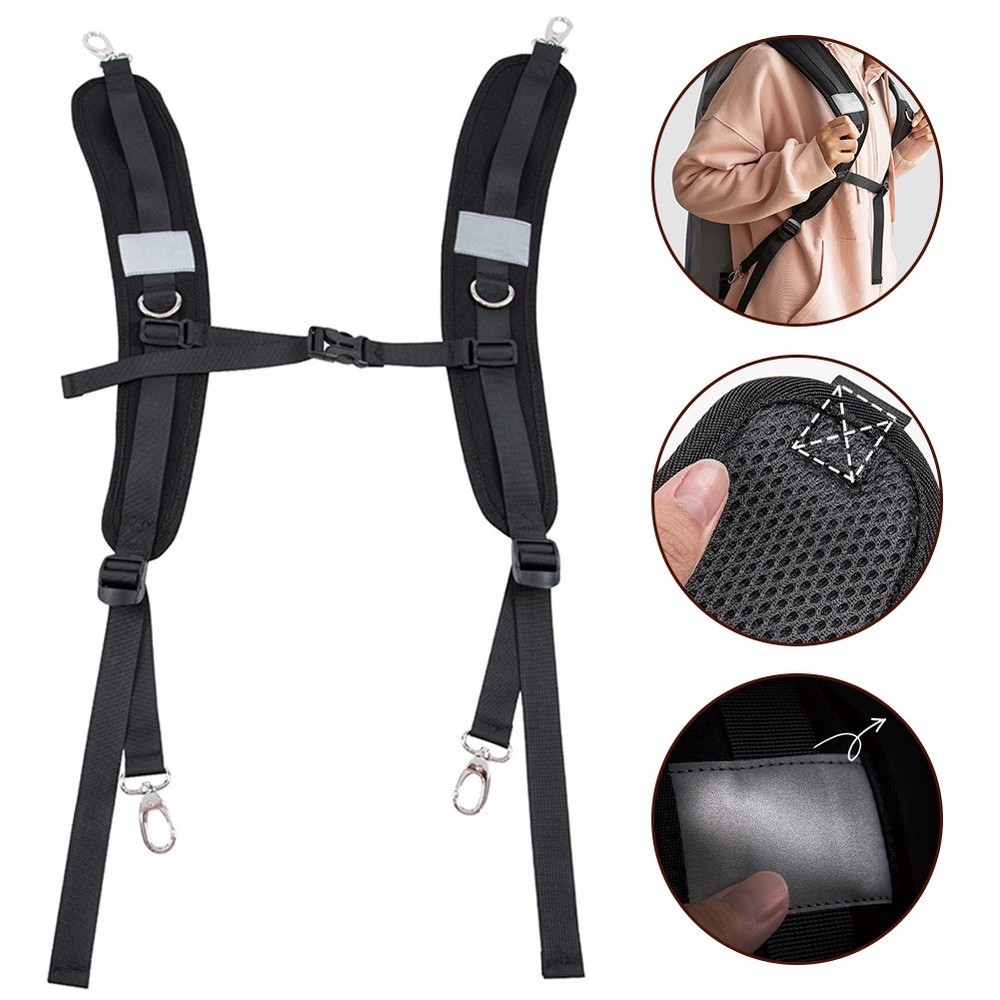 Daily Use Backpack Straps Replacement Clip-on Backpack Straps Shock-resistant