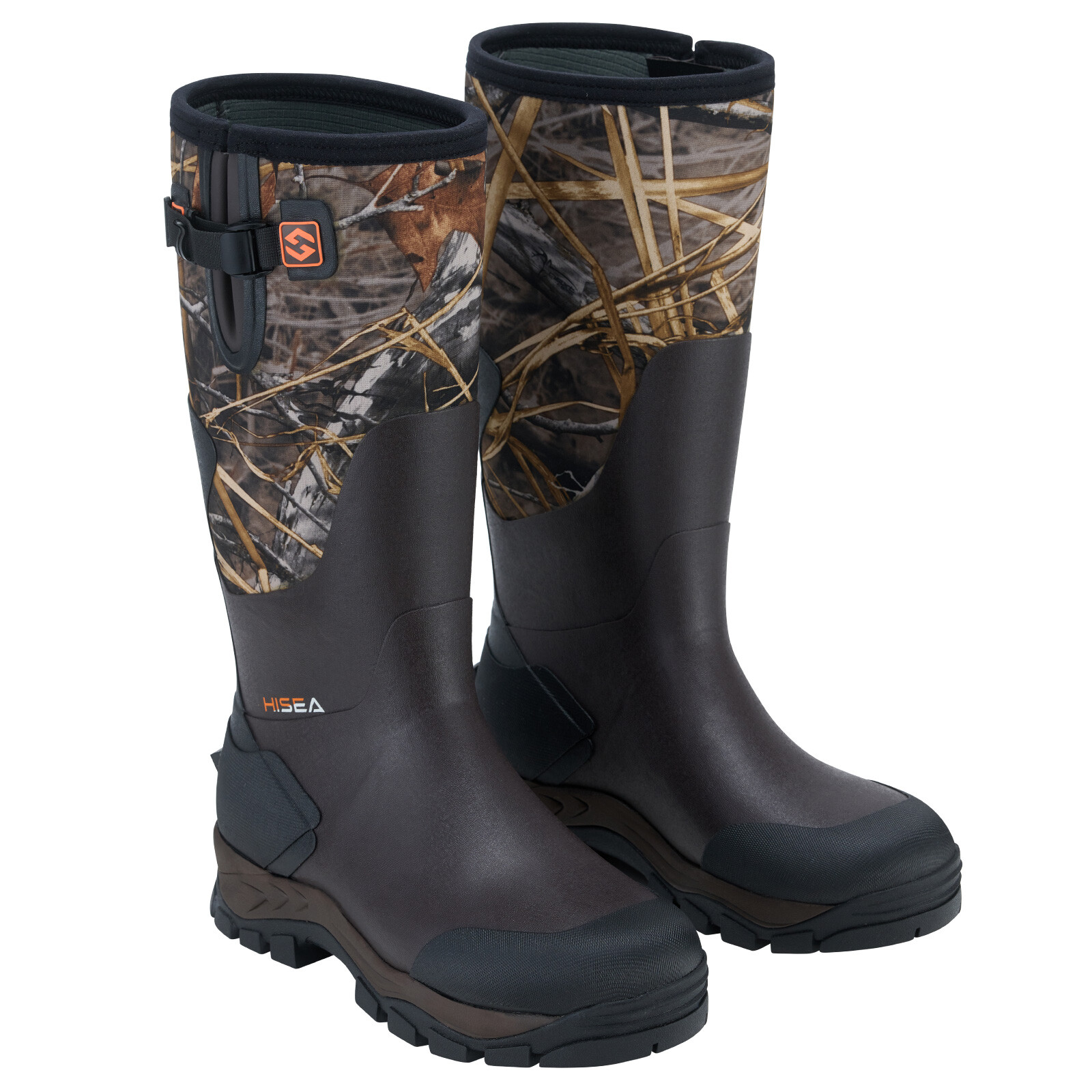 HISEA Men's Neoprene Rubber Hunting Boots Insulated Muck Working Rain Snow Boots