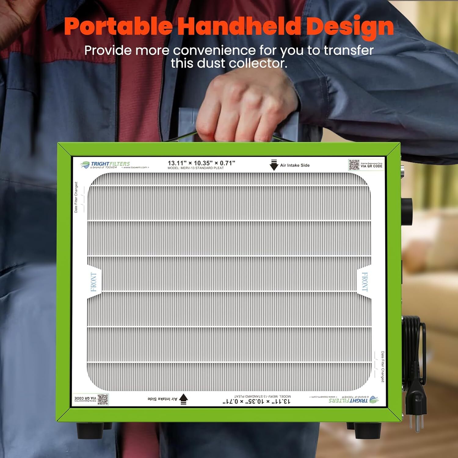 Abestorm Tabletop Dust Collector for Woodworking Movable Timer Air Filtr Systems