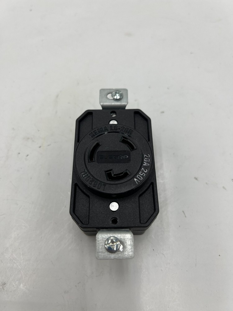 (QTY 6) Elegrp Locking Outlet, 2-Pole, 3-Wire Grounding 0620RL