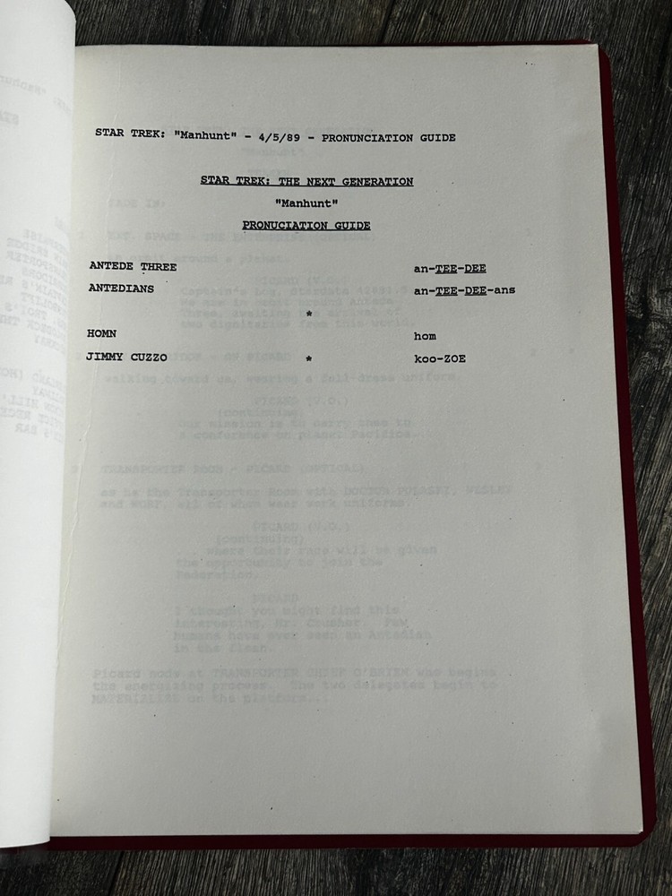 STAR TREK Script The Next Generation Manunt 2nd Revised Final Draft Mar 29 1989