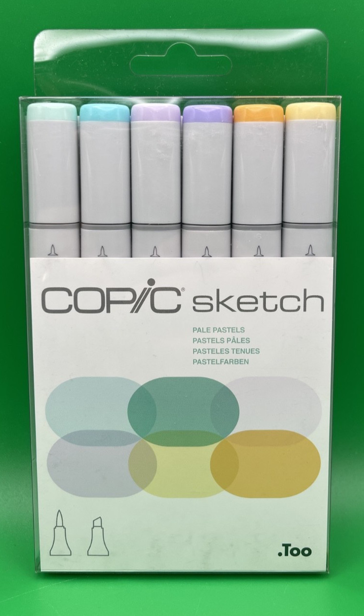 Copic Sketch Markers, Pale Pastels, 6 pack