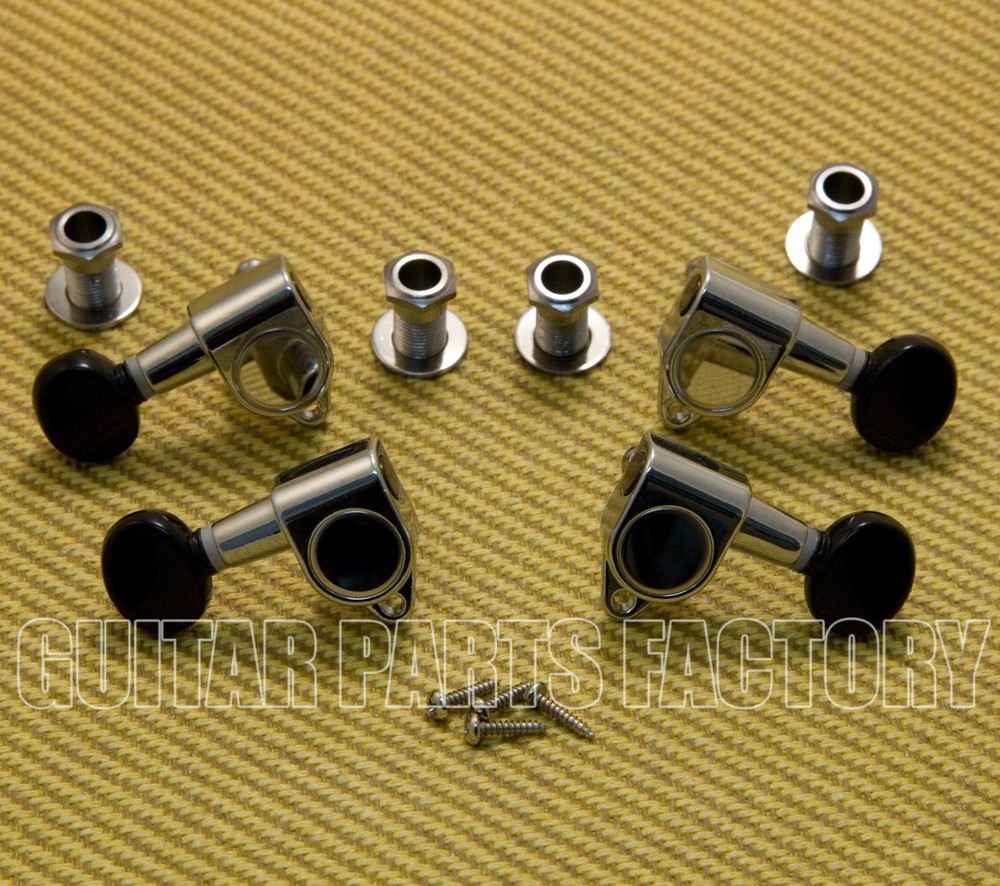 PS02-C Ukulele/Uke 2+2 Black Button Chrome Machine Heads