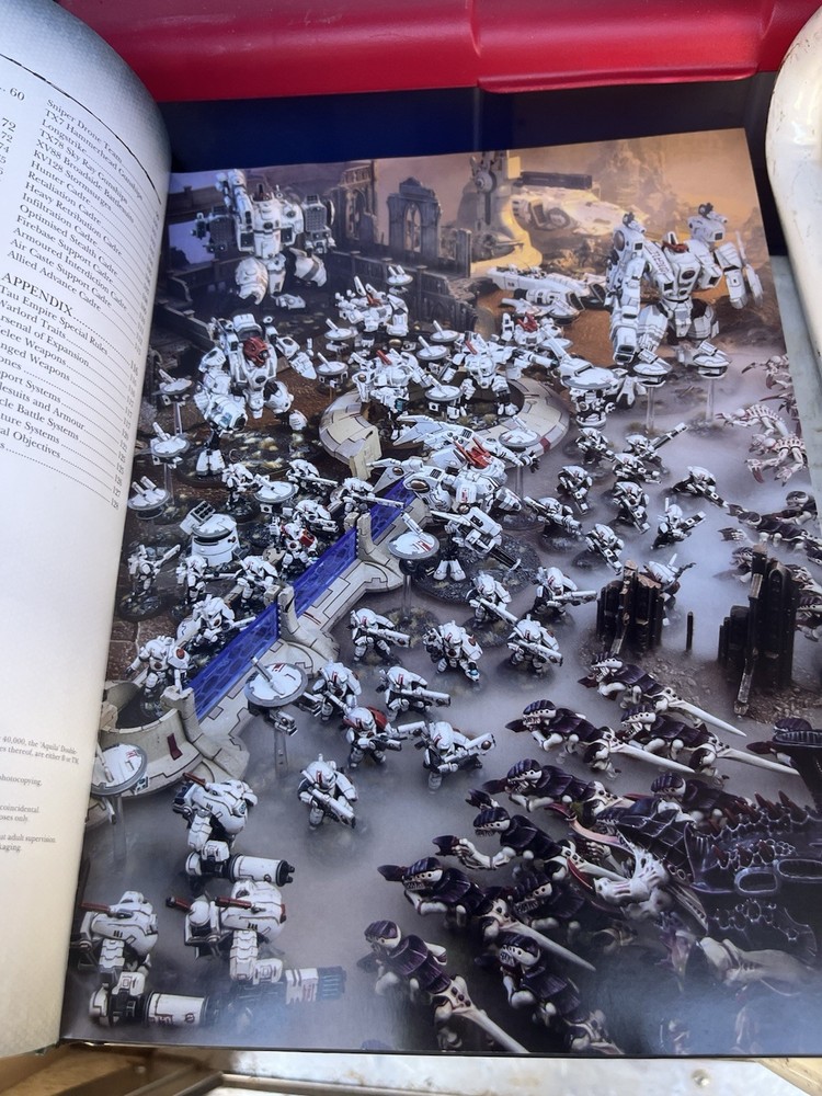 Warhammer 40K Tau Empire Codex 2015 Hardcover Games Workshop and Reference Sheet