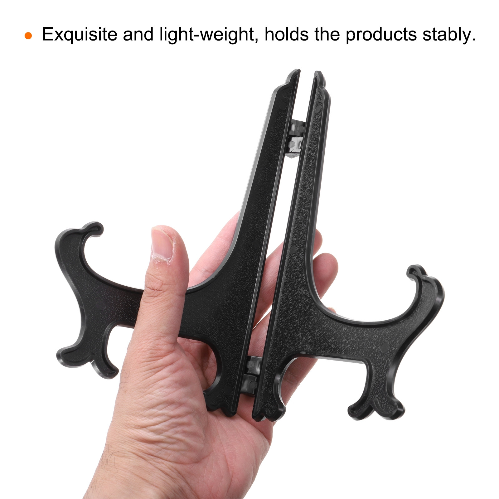 8" Acrylic Plate Stands for Display Stand Plate Holder Black 5Pack