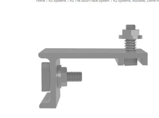 K2 SYSTEMS, 4000646, DOME R2 OPTIMIZER MOUNTING BRACKET KIT