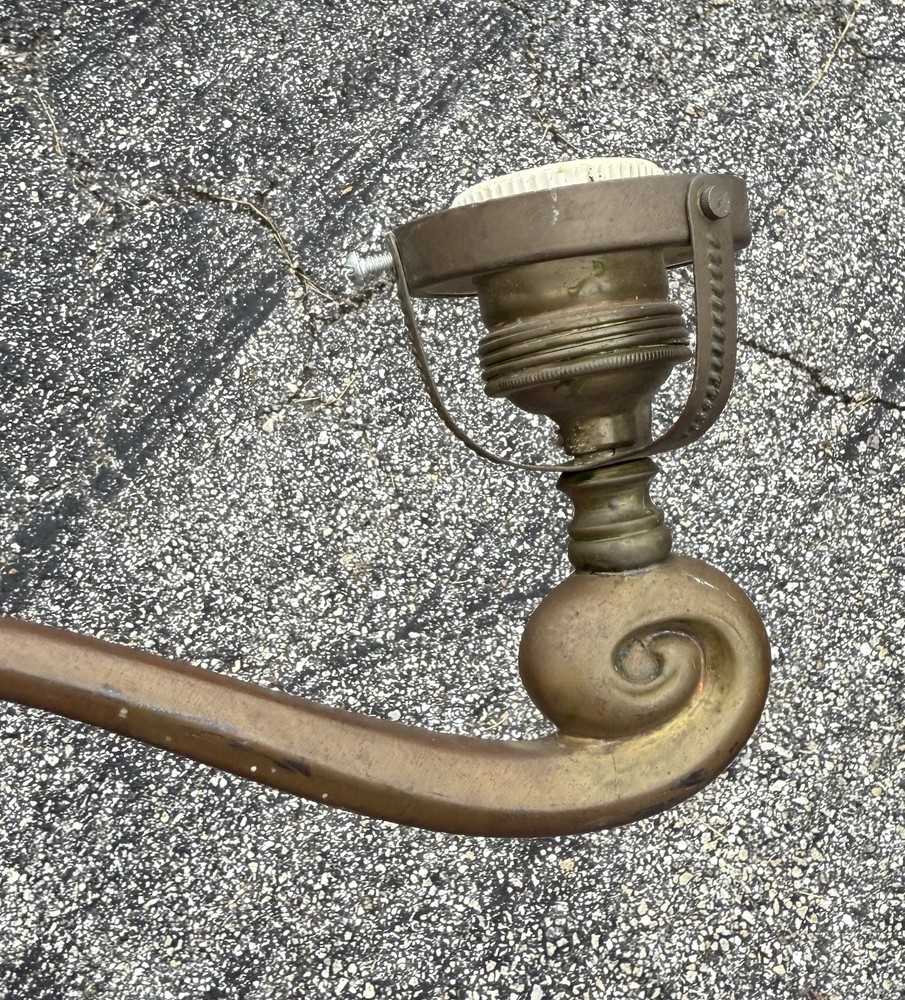 ANTIQUE Brass Sconce Light Old