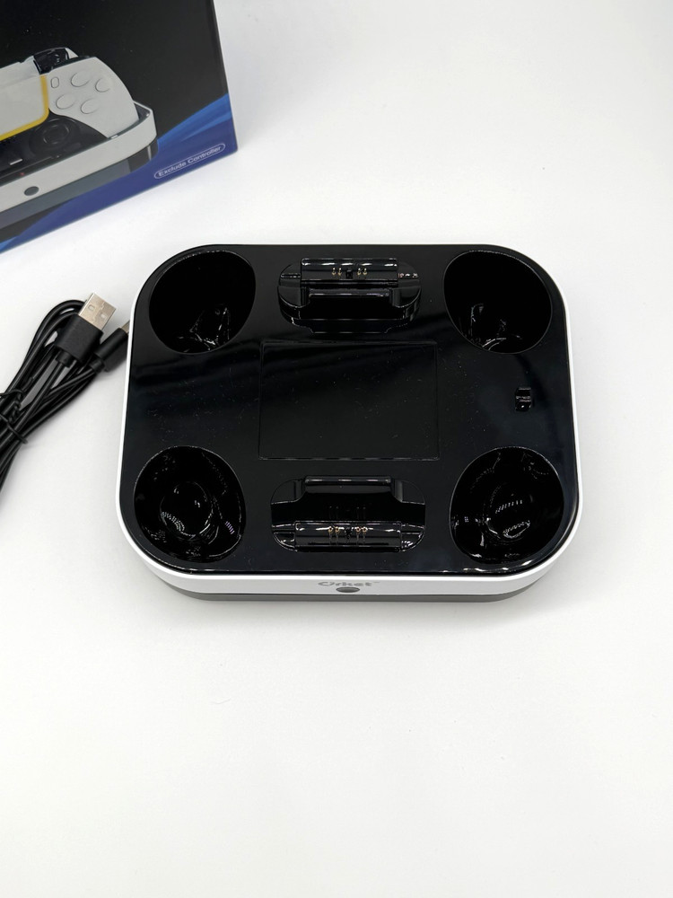 PS5 Dual Controller Charging Dock RGB Base Station USB C Open Box Tested