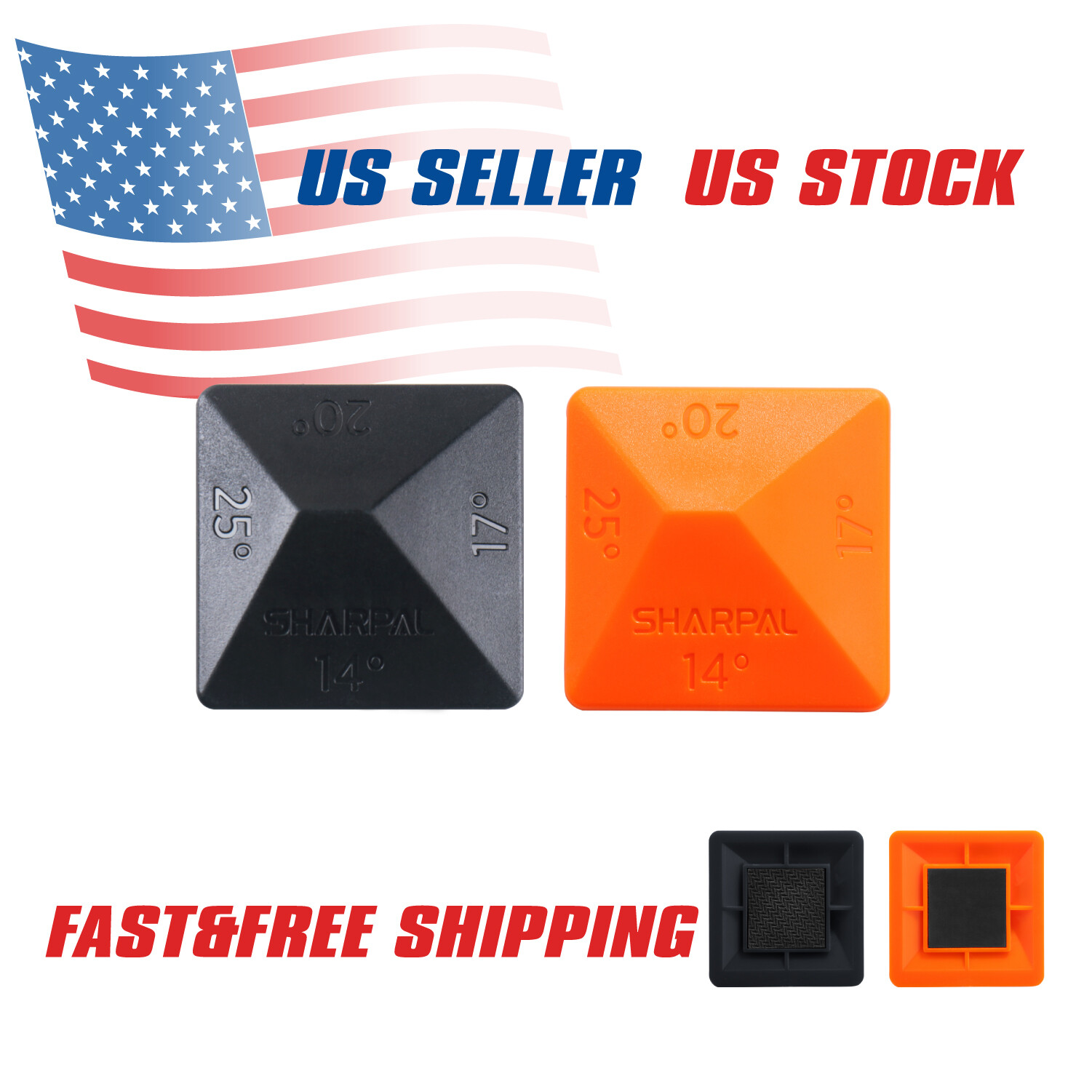 2X Knife Honing Angle Guide for Whetstone Sharpening Stone Guide(4 Fixed Angles)