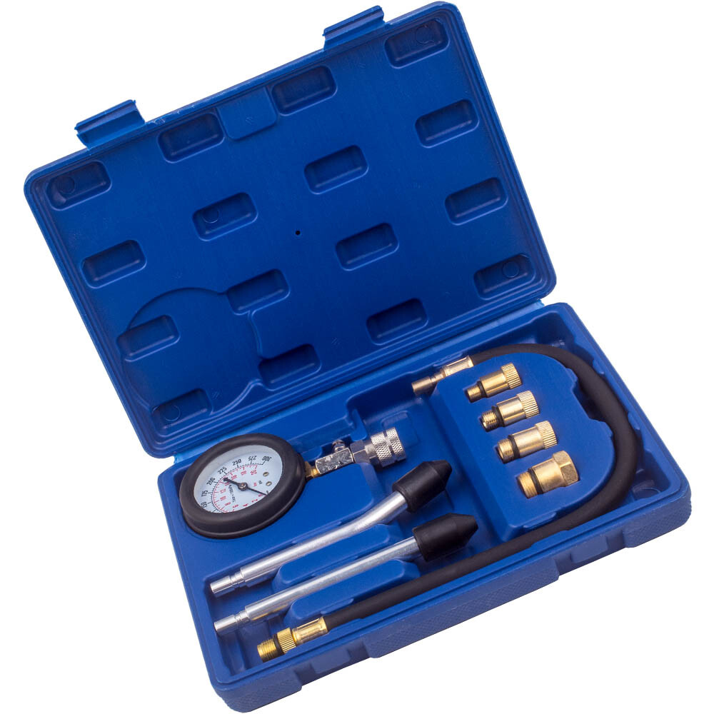 Spark Plug Cylinder Compression Tester Test Kit Measuring Tool 3" Pressure Gauge