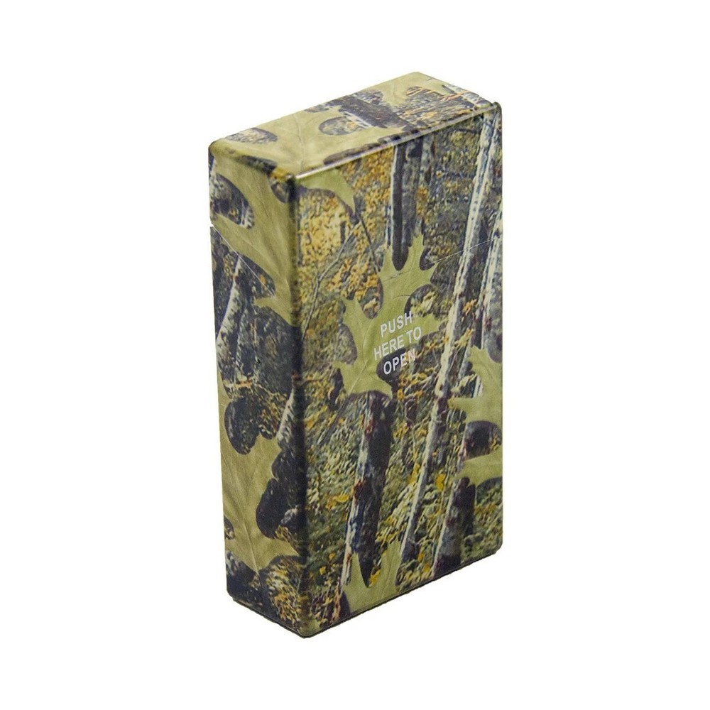 5 Pack 100' Size Push-to-Open Plastic Cigarette Case Camouflage Design