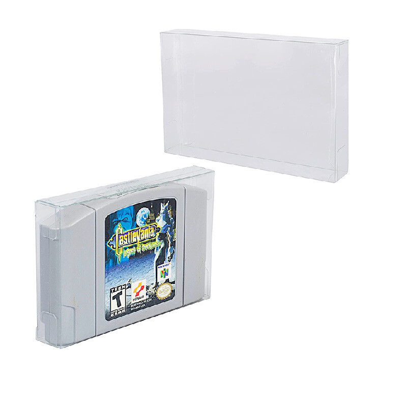 25PC N64 CARTRIDGE PROTECTORS Side Opening Clear Box Sleeves Case Nintendo 64