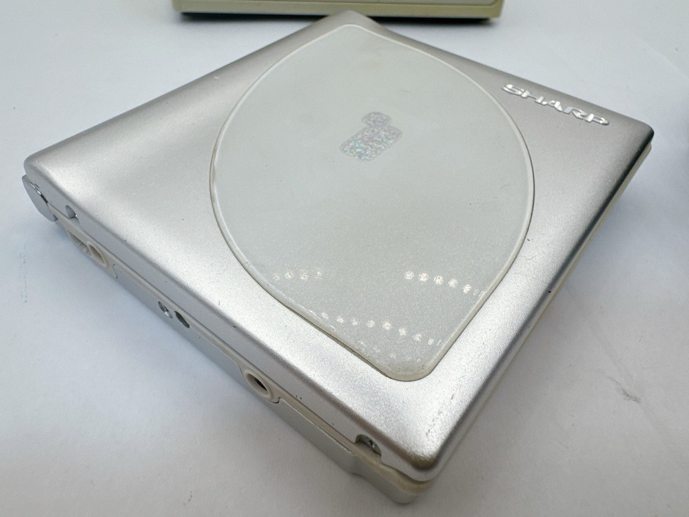 Sharp MD-DP700 Silver MiniDisc Player MDLP with Speaker Dock AC Adapter Tested