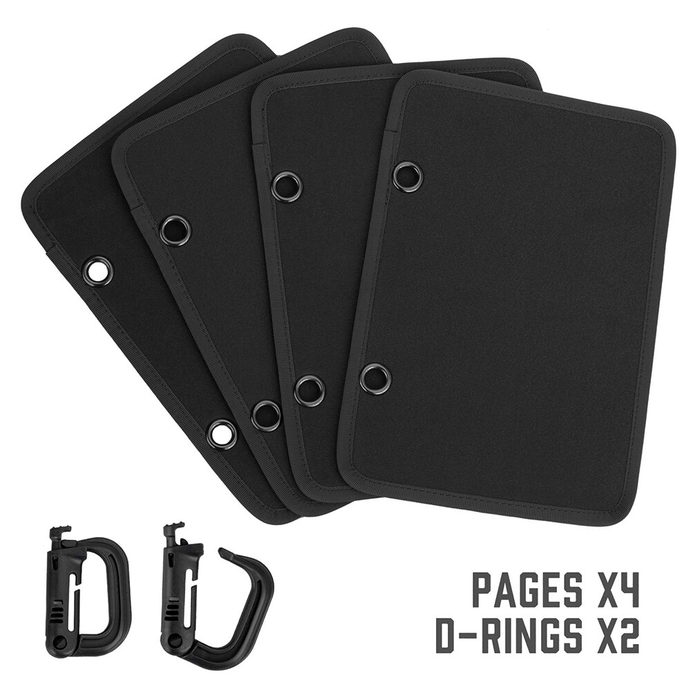 1 Set Tactical Patch Booklet Organizer Black Flip-Page Patch Book Mini Display
