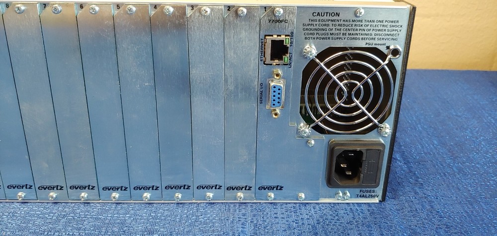 Evertz 7700FR-C Multiframe w/7700FC Frame Controller *NO PSU's*