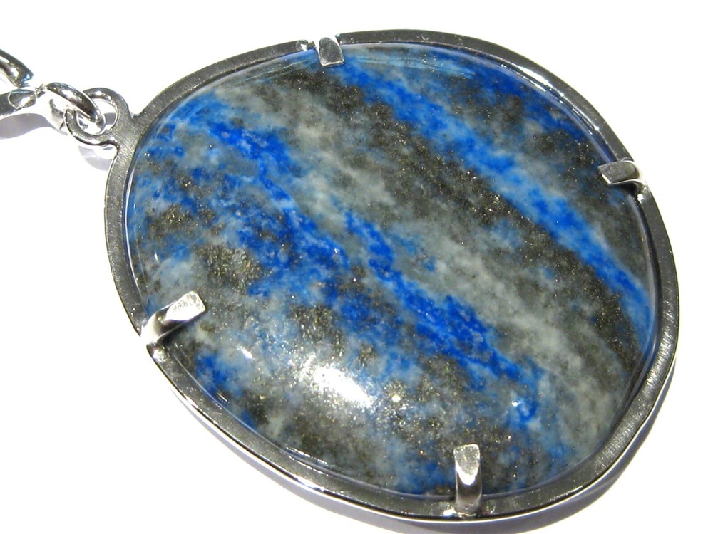 silver lapis lazuli keychain
