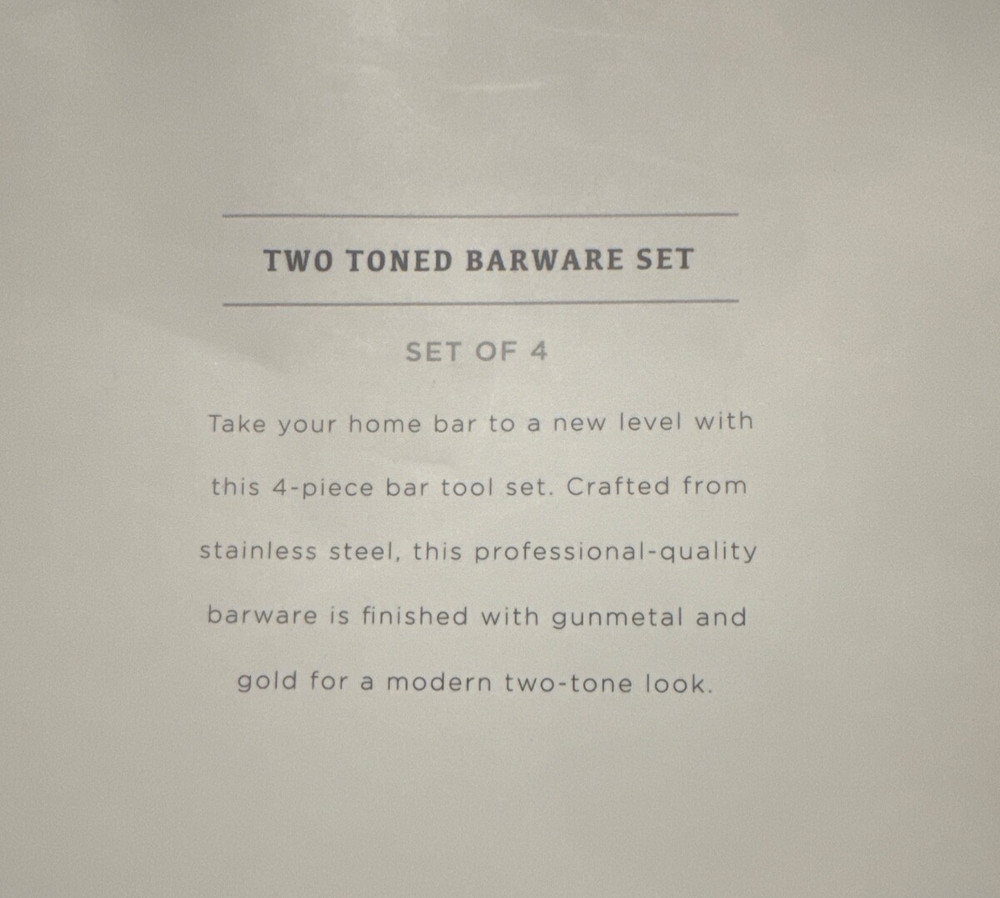 viski two-toned barware set