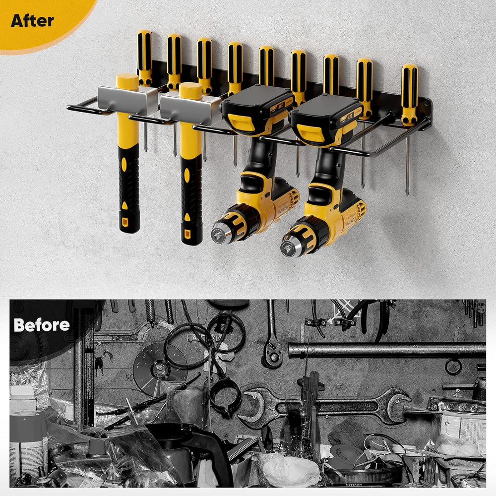 Power Tool Organizer Wall Mount – Heavy Duty Drill Holder Rack